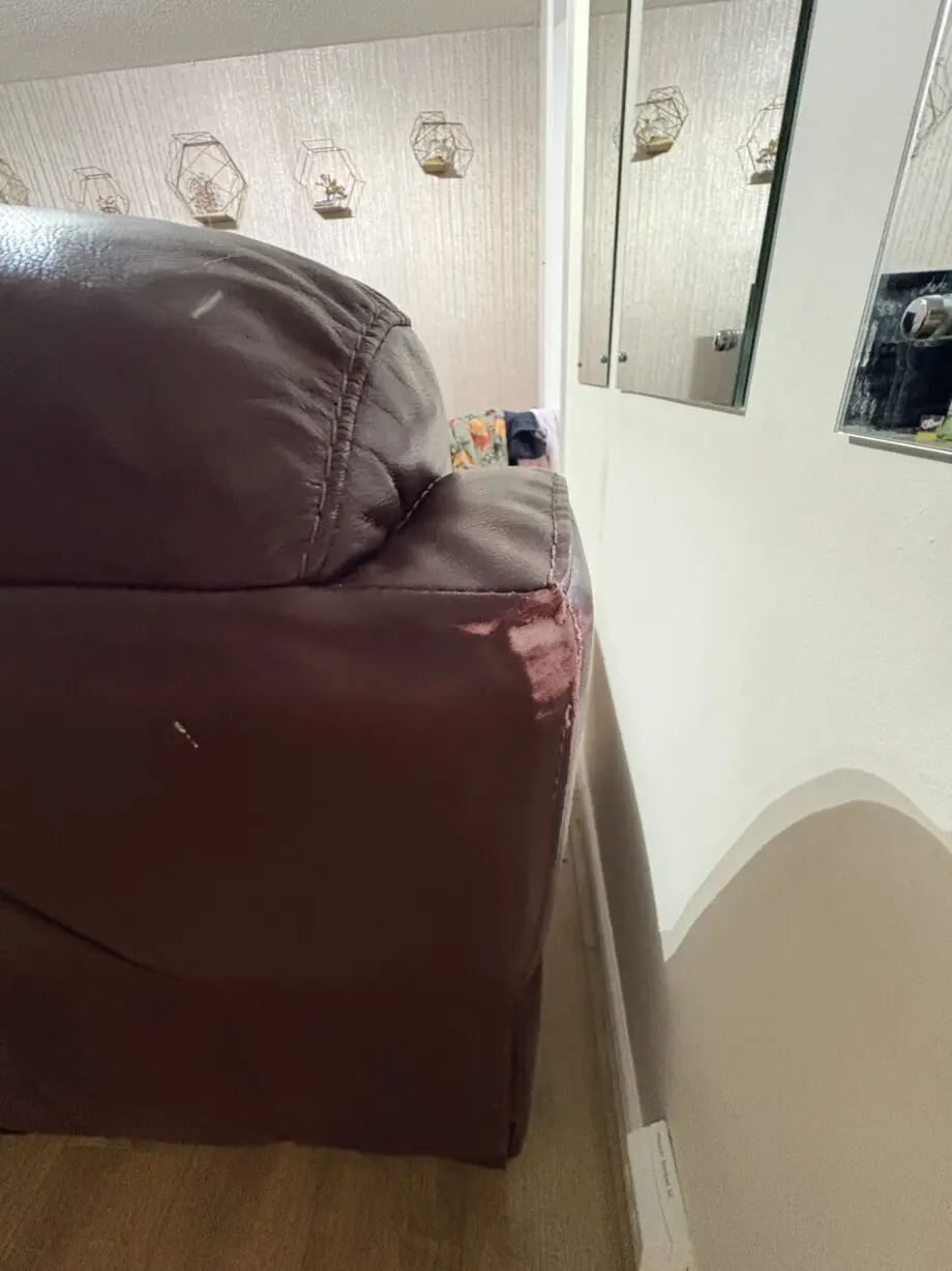 3 seater electric reclining leather sofa