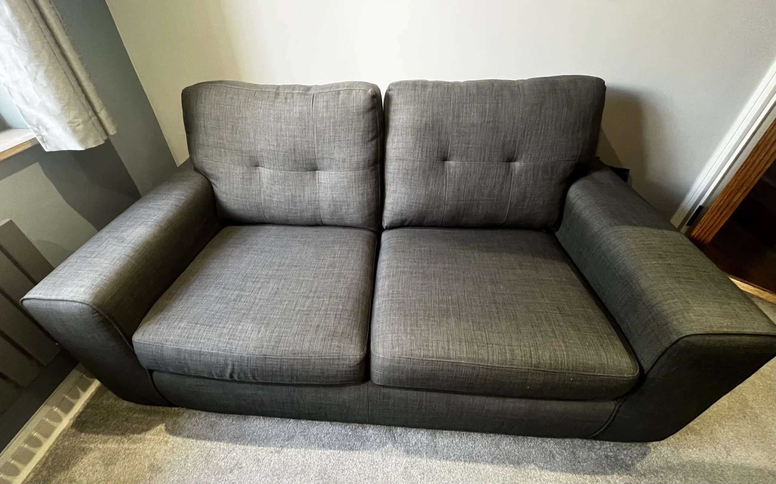 DFS Stylish & Comfy Grey Sofa – Pet/Smoke Free