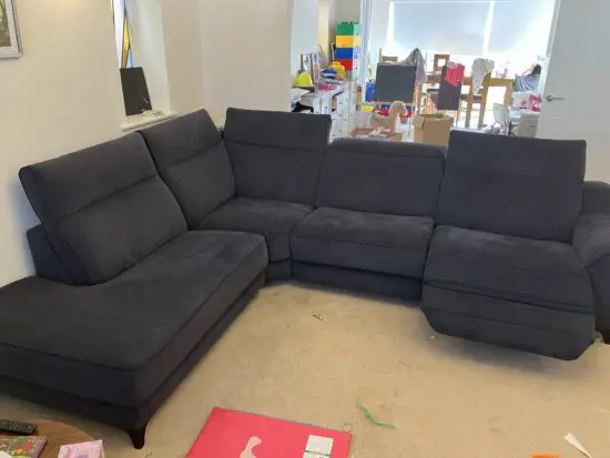 Furniture Village Rom Diana Blue Corner Sofa