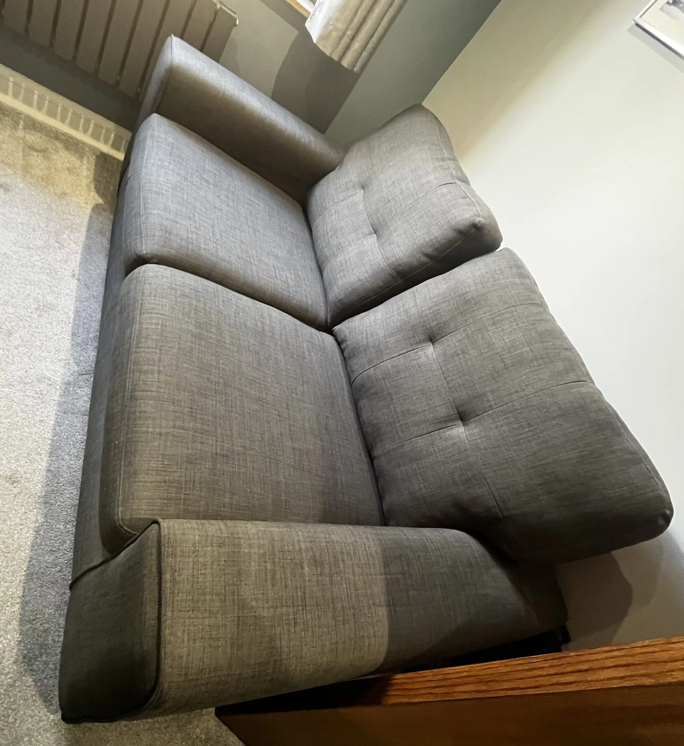 DFS Stylish & Comfy Grey Sofa – Pet/Smoke Free