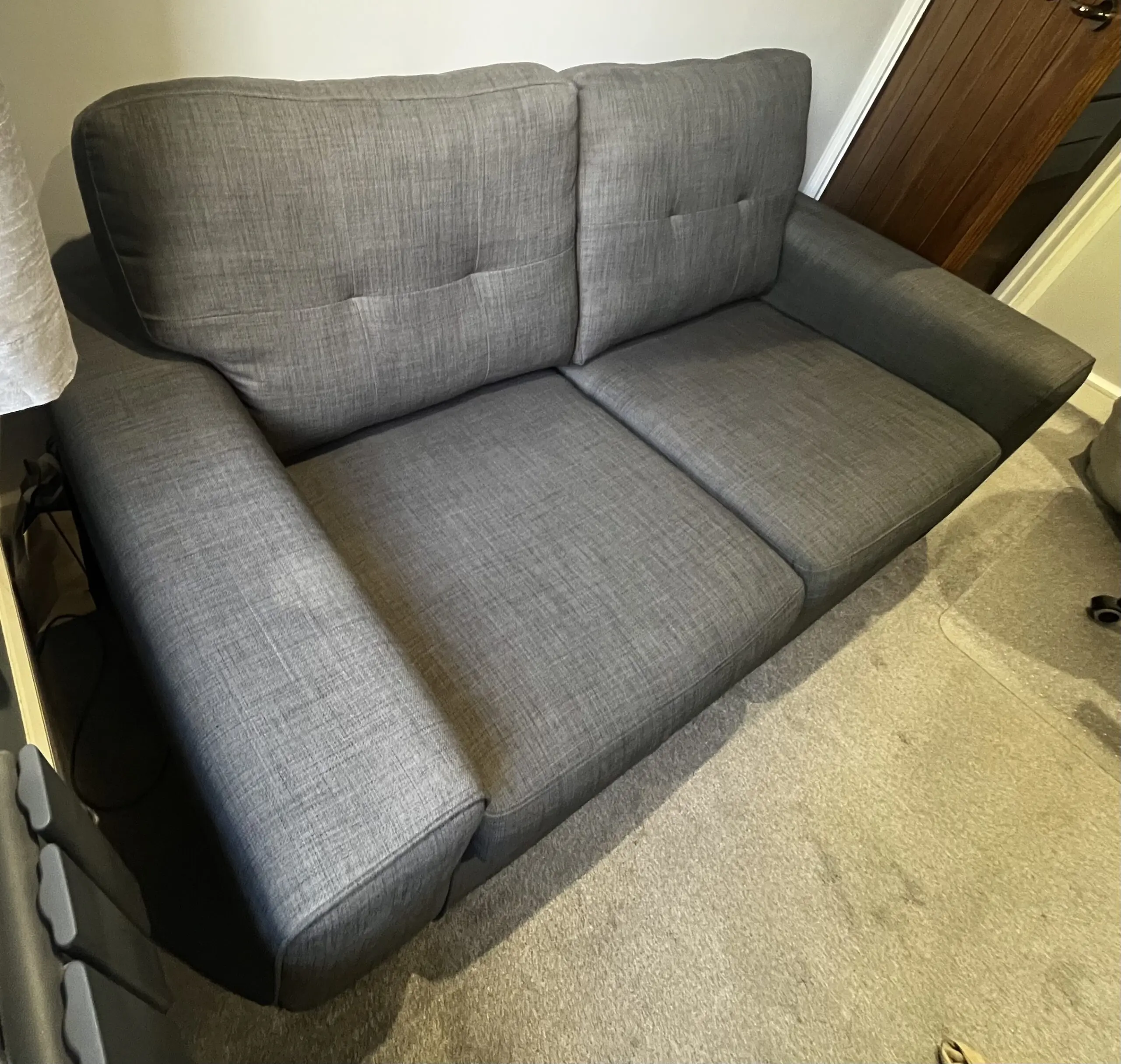 DFS Stylish & Comfy Grey Sofa – Pet/Smoke Free