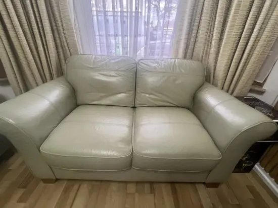 Italian Leather Sofa Set (3+2+1) – light green