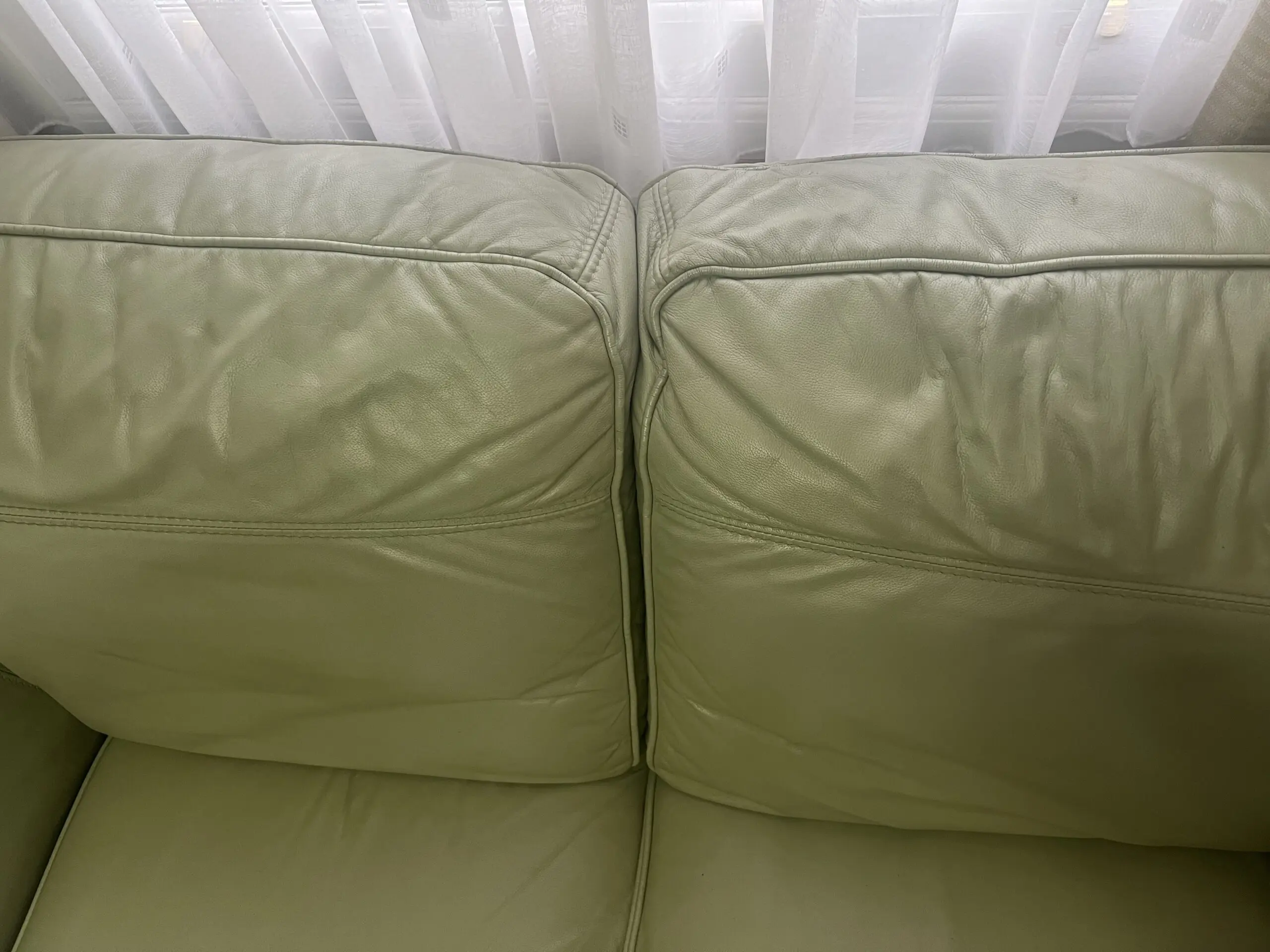 Italian Leather Sofa Set (3+2+1) – light green