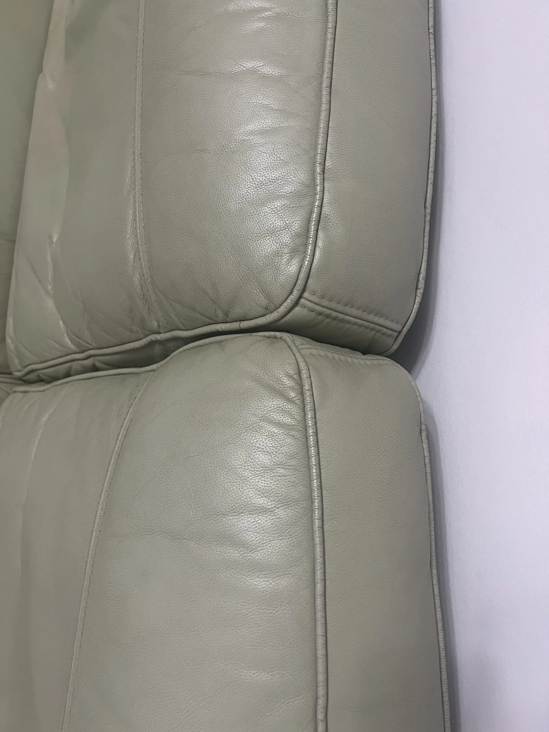 Italian Leather Sofa Set (3+2+1) – light green