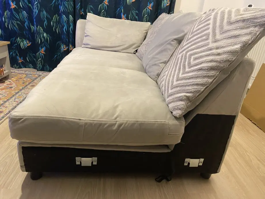 DFS Emelia Pillow Back Left Hand Facing Arm 3 Seat Corner Sofa