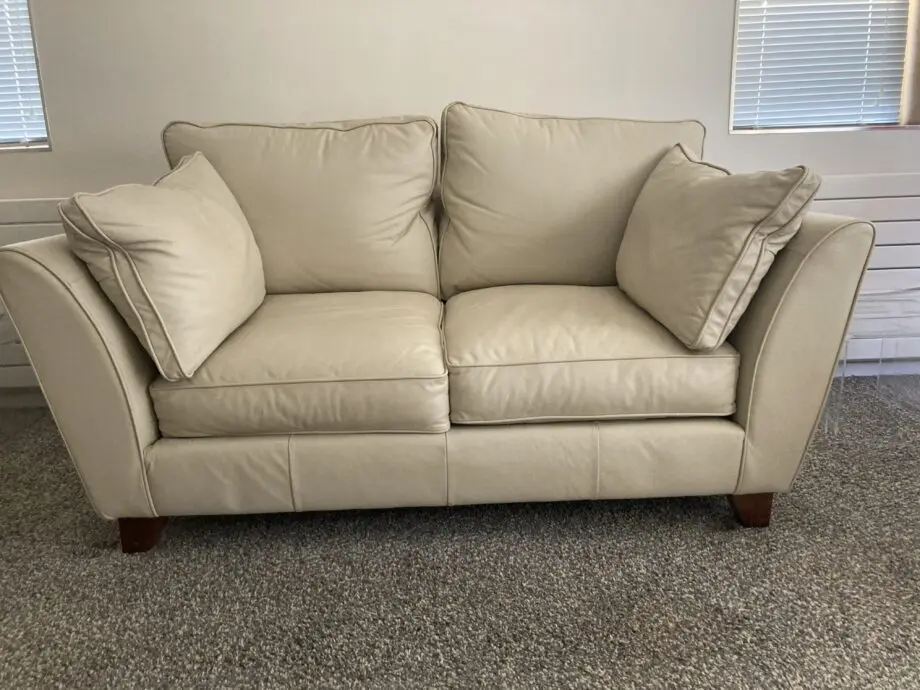 Marks & Spencer Cream Leather 2 seater Sofa