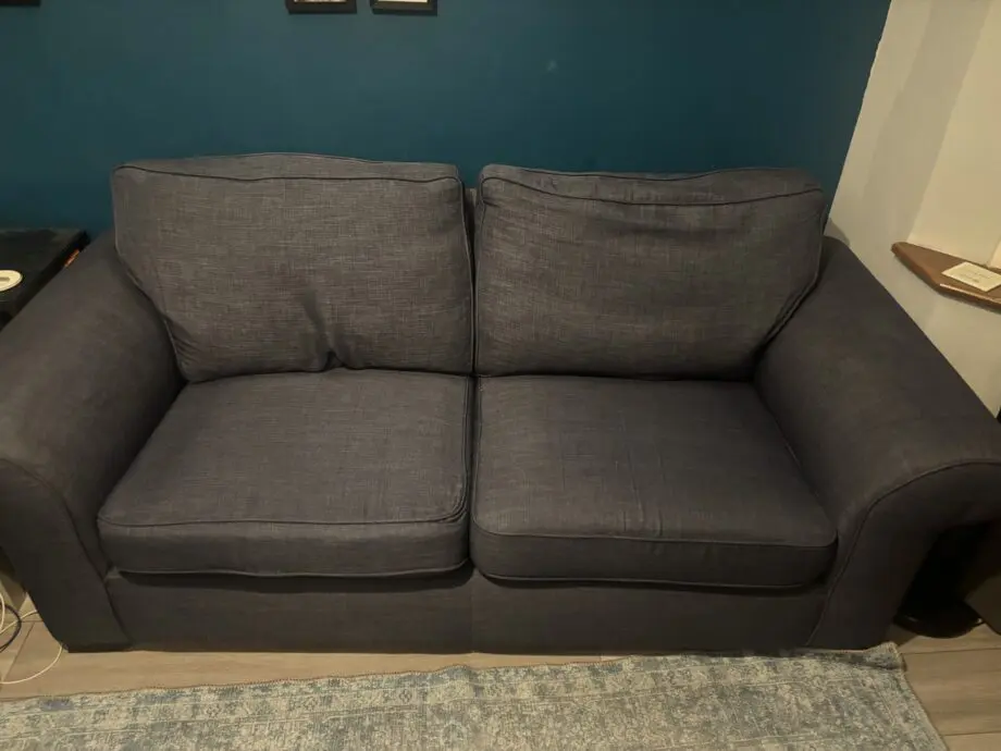 Sofology Navy blue three seater sofa