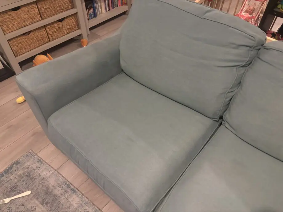 Duck egg blue green two seater sofa
