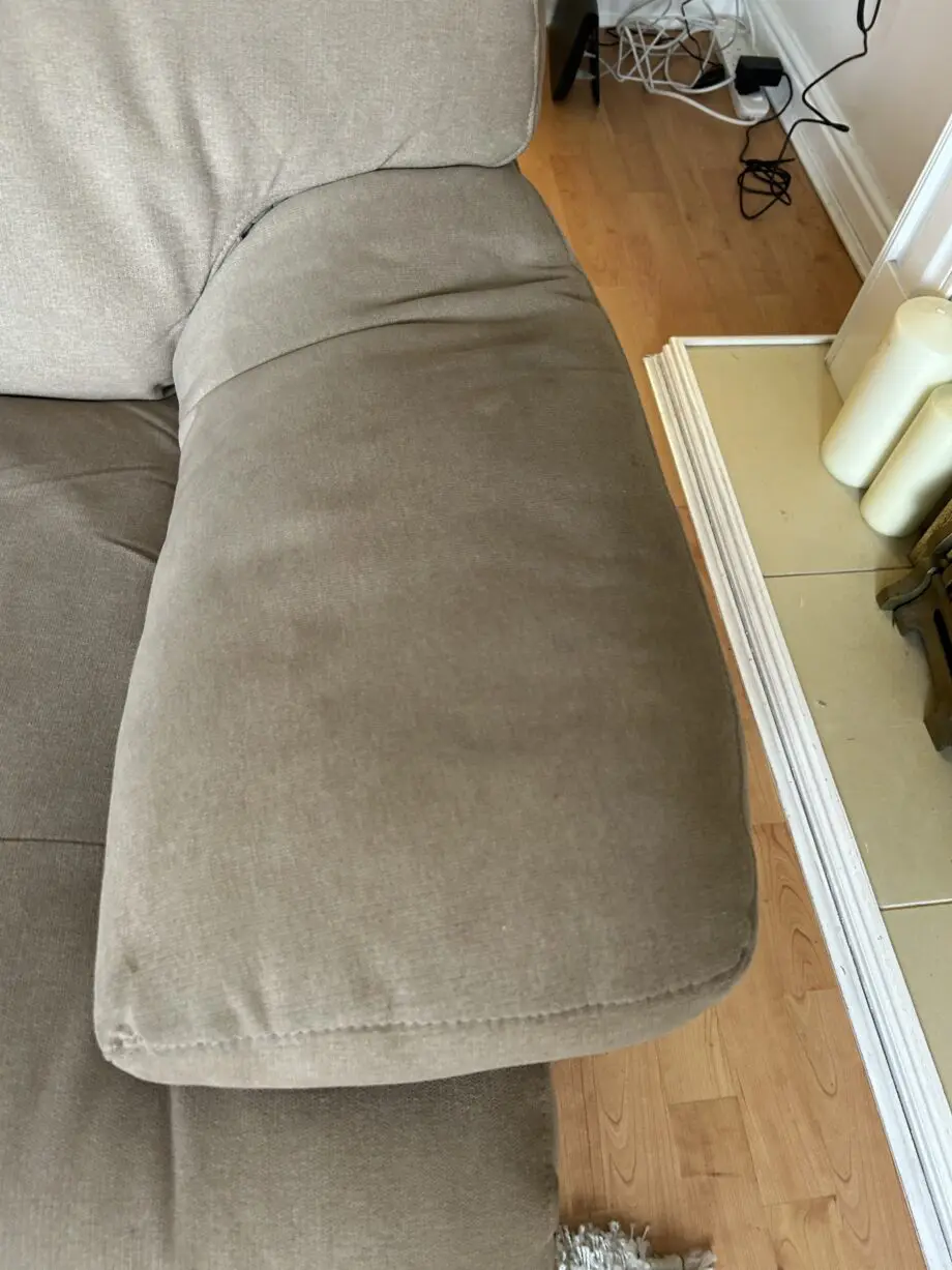 Biege recliner sofa