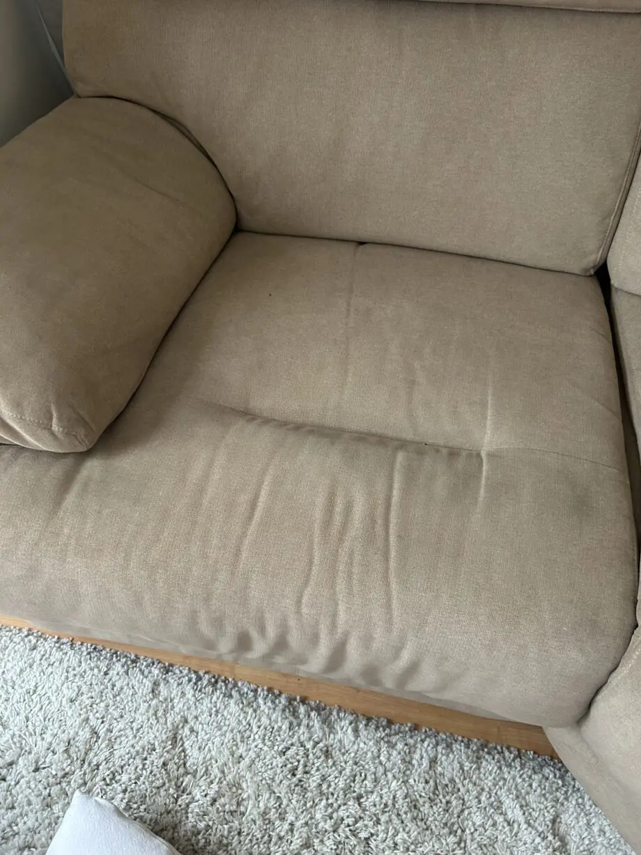 Biege recliner sofa
