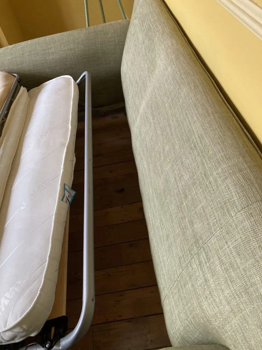 Green linen Multiyork Sofabed