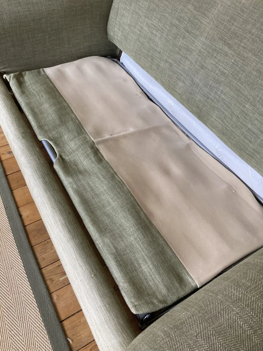 Green linen Multiyork Sofabed