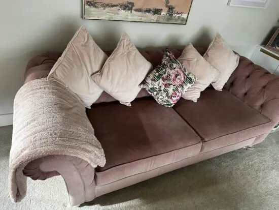 NEXT Gosford II Deep Sit 2x 3 seater sofas- Light rose pink