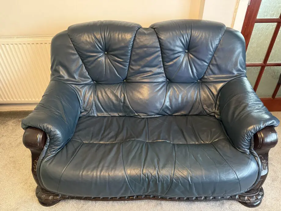 DFS 3 piece leather sofa suite