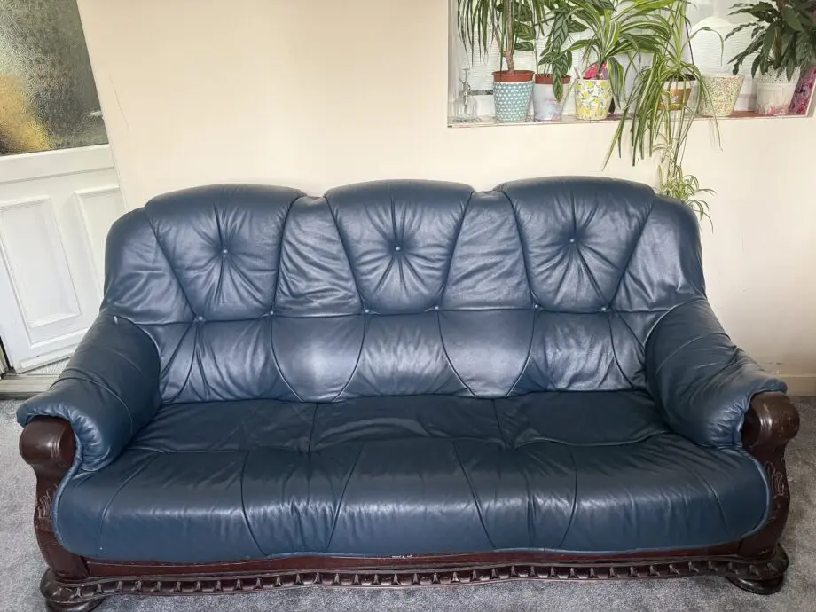 DFS 3 piece leather sofa suite