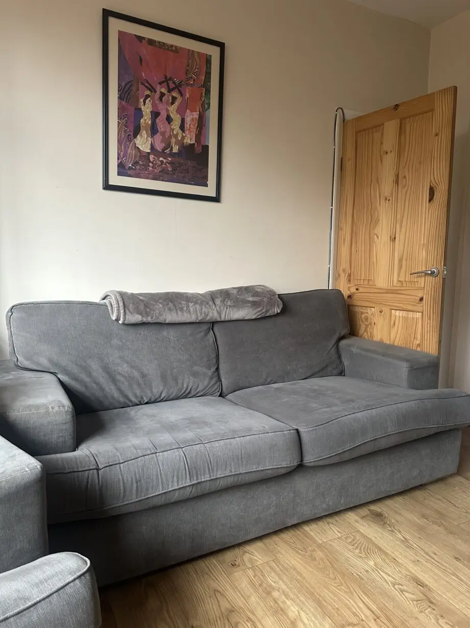 DFS GREY FABRIC SOFA SET