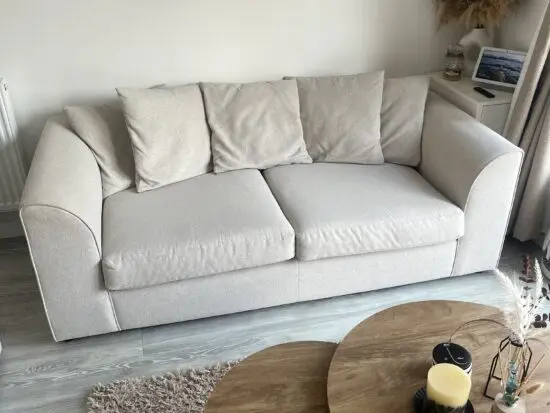 Blake Soft Textured 3 Seater Sofa - Natural