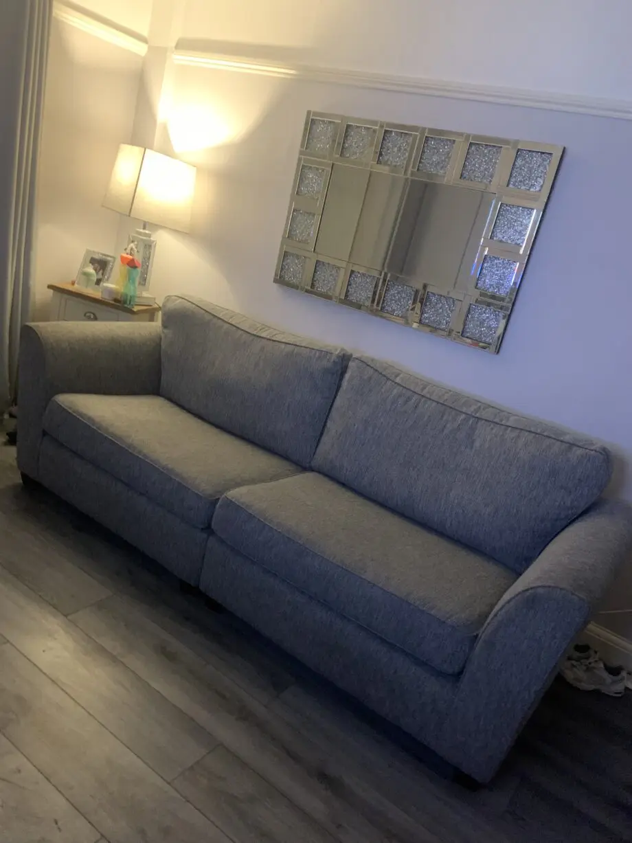 Grey 4 seater and chair