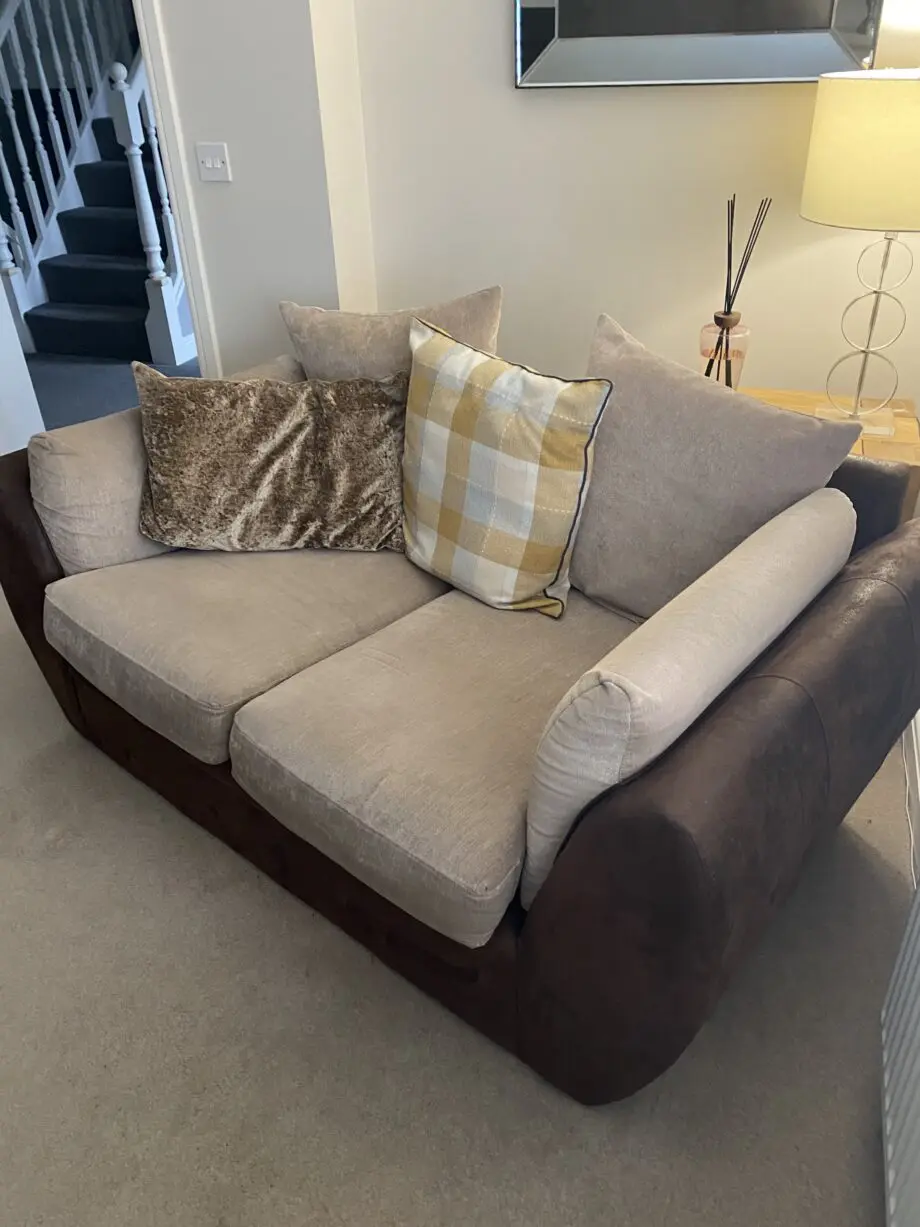 Brushed Leather Frame and textile padding