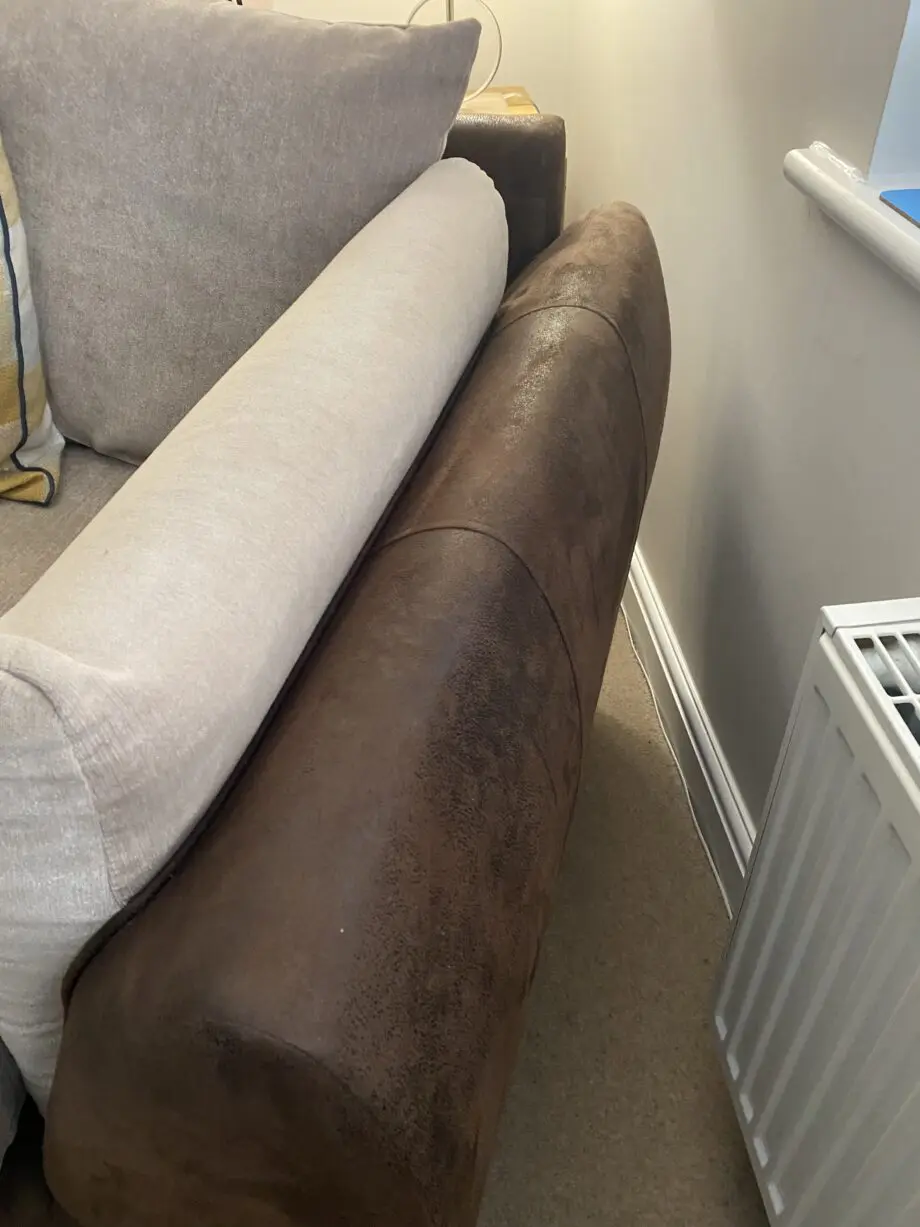 Brushed Leather Frame and textile padding
