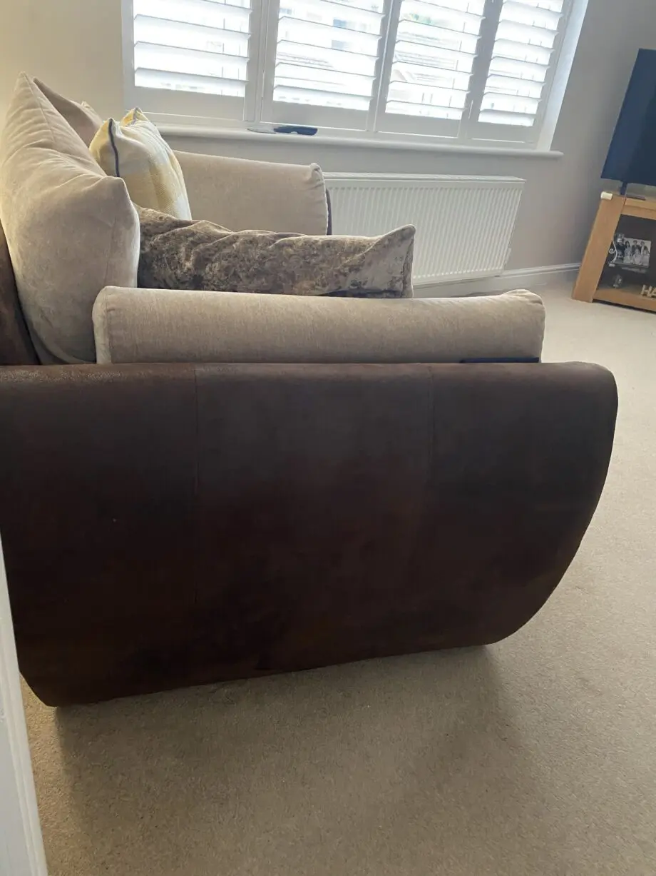 Brushed Leather Frame and textile padding