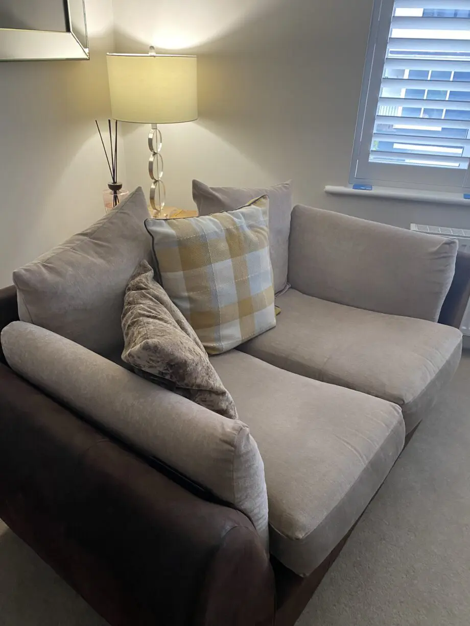 Brushed Leather Frame and textile padding