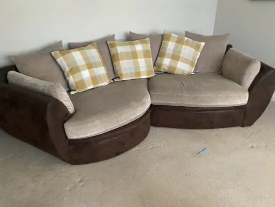 Brushed Leather Frame and textile padding