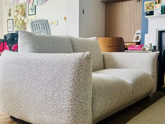 daals Gianni Two Seater Sofa, Mist Grey Boucle