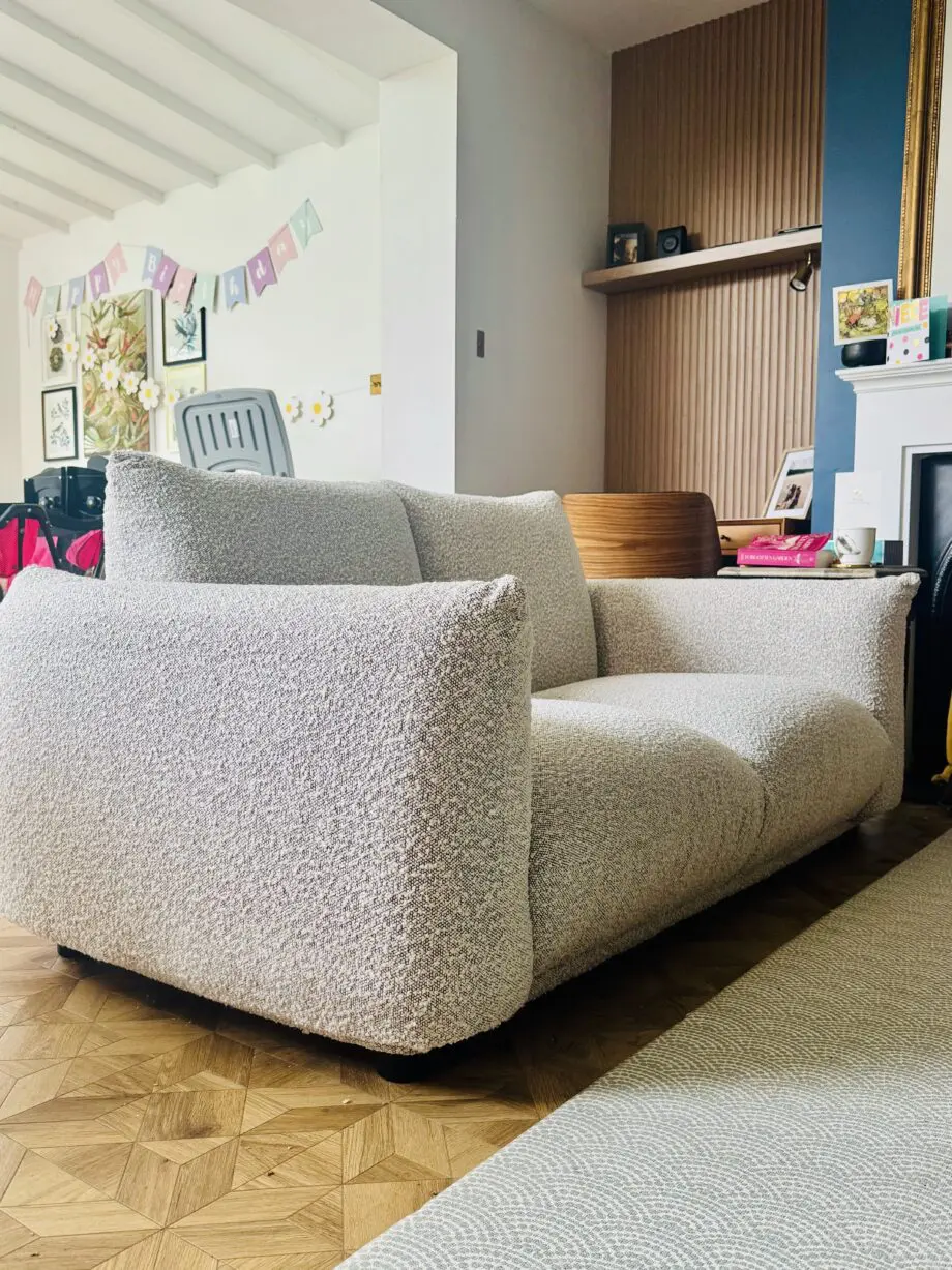 daals Gianni Two Seater Sofa, Mist Grey Boucle