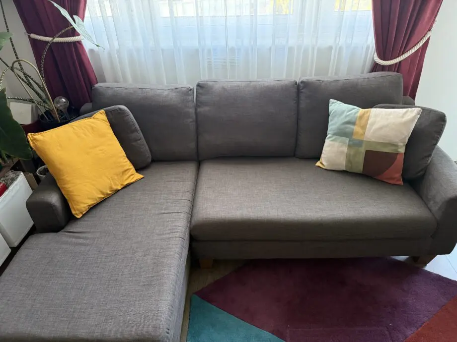 dwell grey Ankara chaise corner sofa