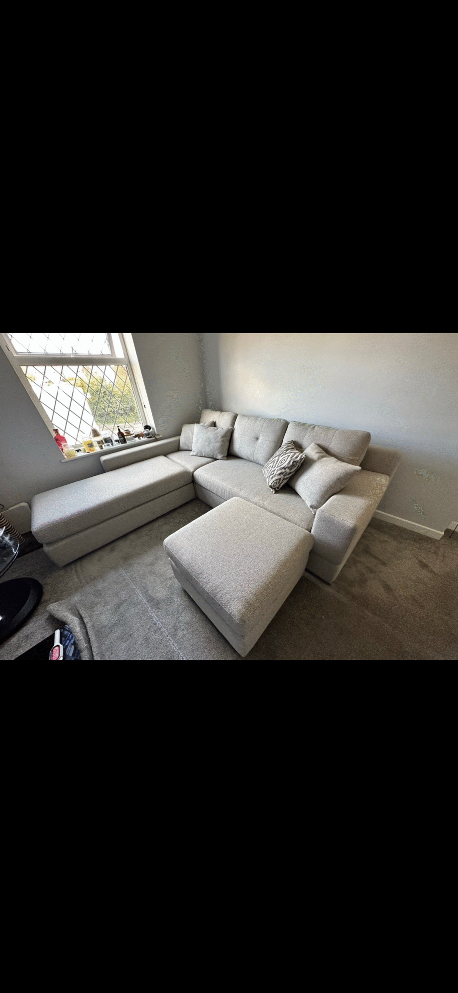 Spinn Left Hand Facing 3 Piece Swivel Sofa Bed Chaise