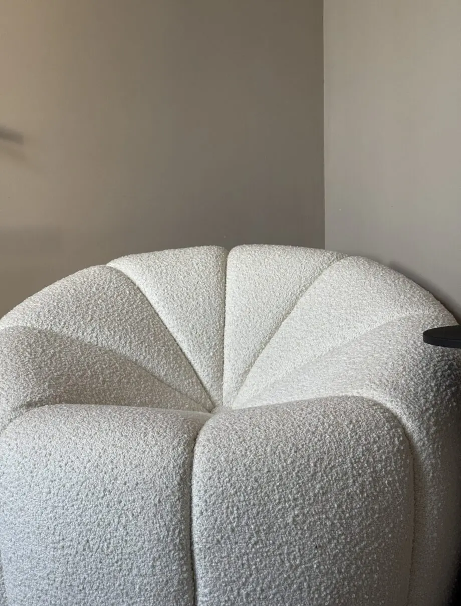 Beige Boucle Armchair