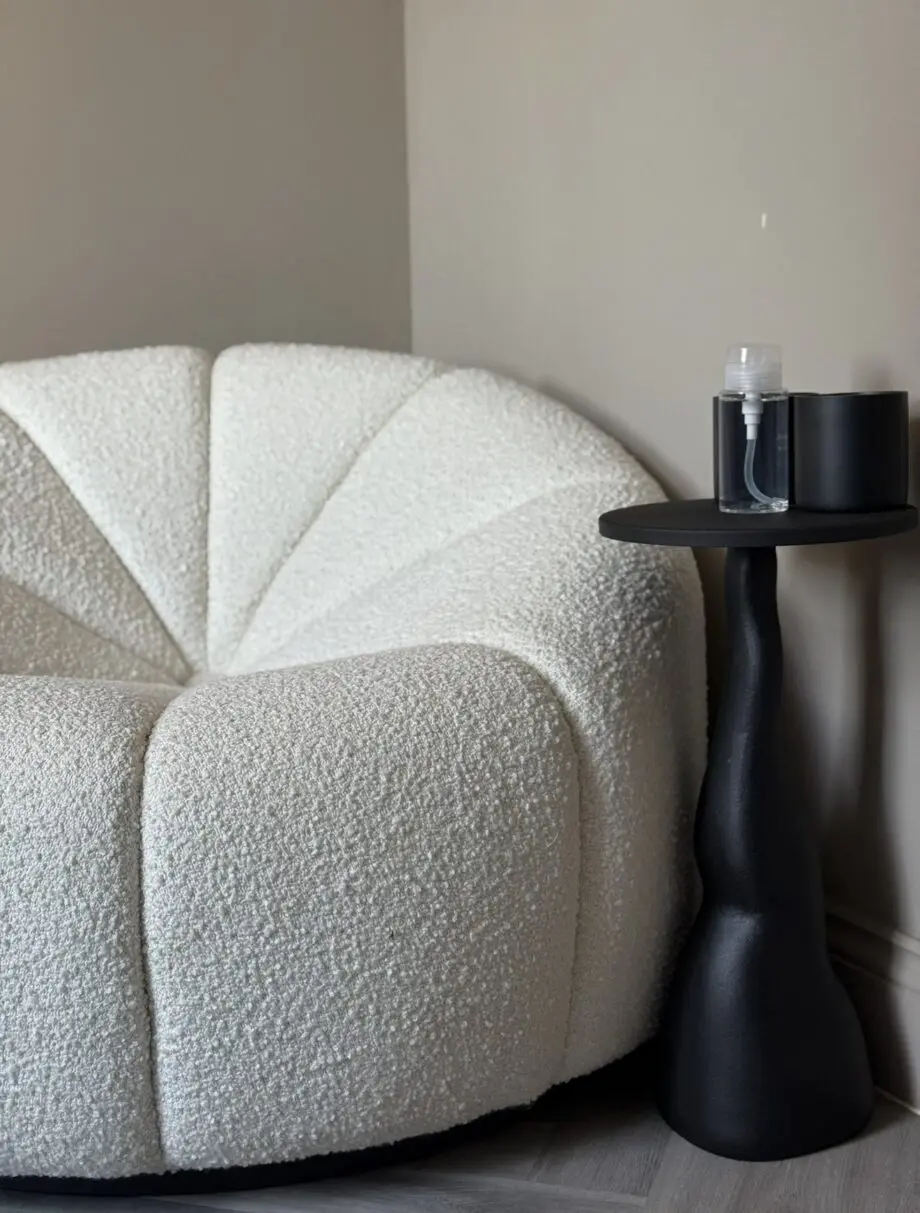 Beige Boucle Armchair