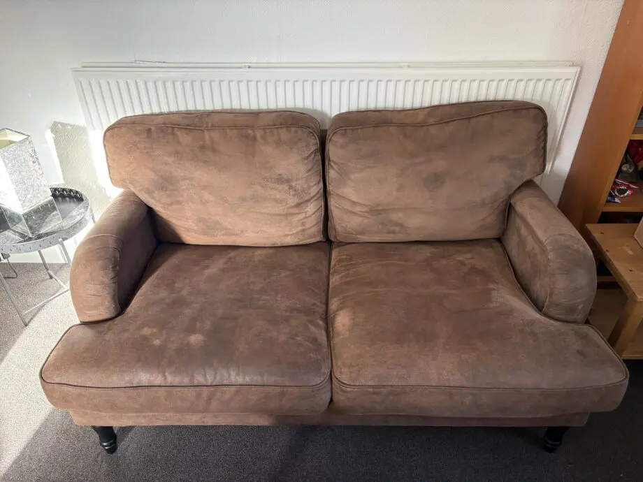 IKEA brown Faux leather sofas