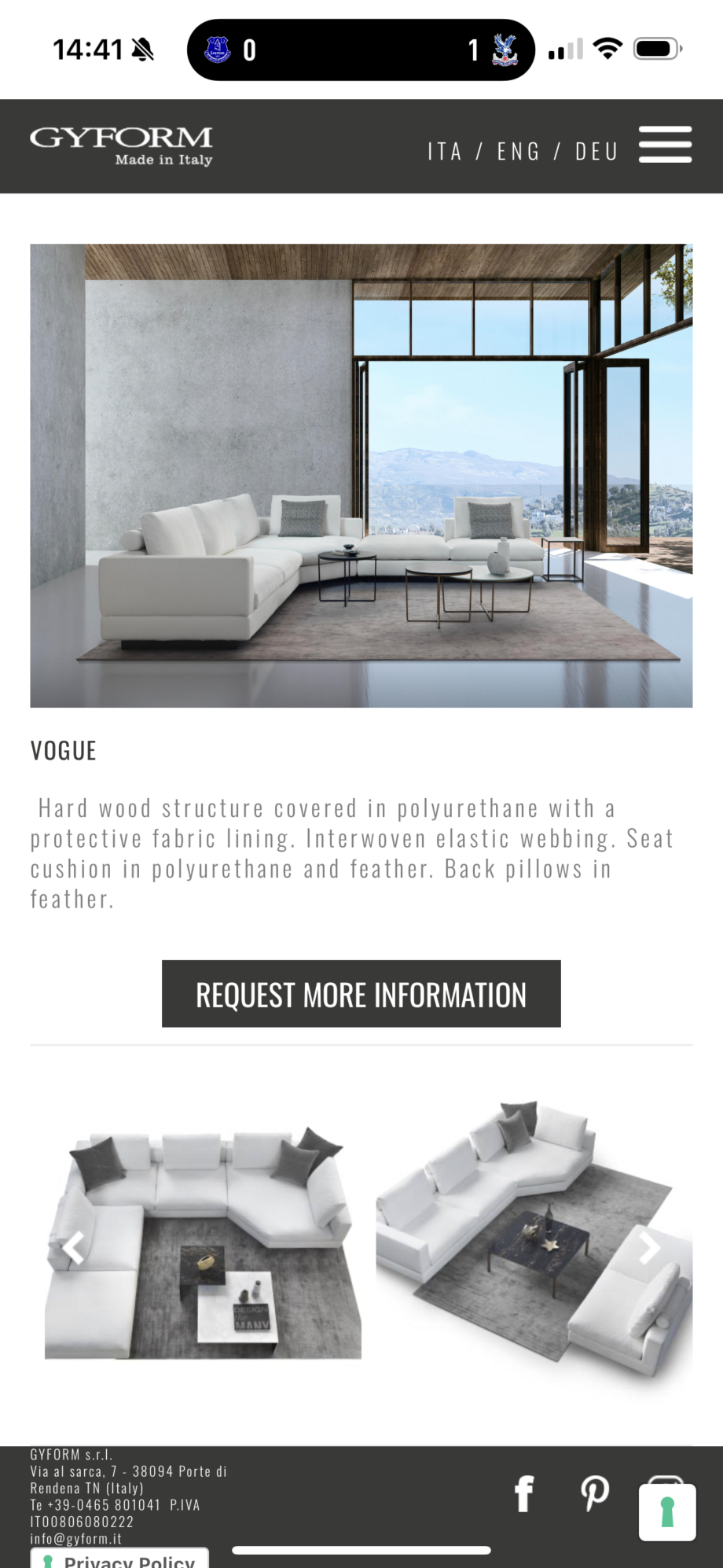 Gyform Vogue sofa