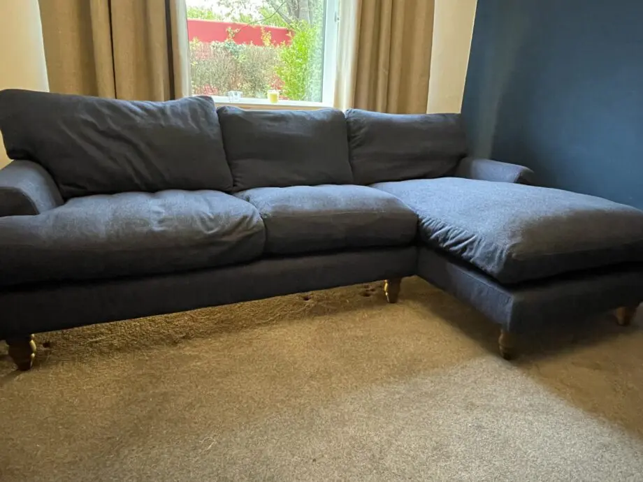 Sofa.com Blue Isla chaise 3 seater
