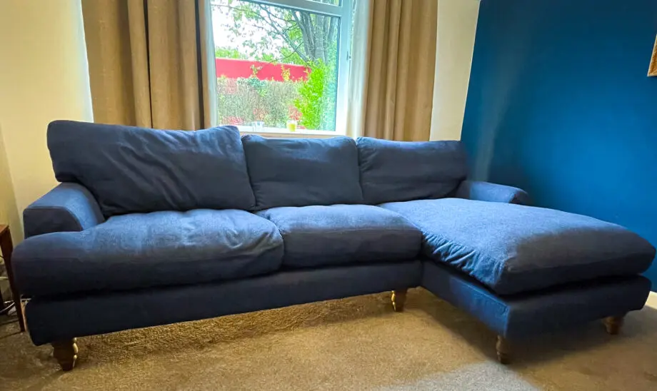 Sofa.com Blue Isla chaise 3 seater
