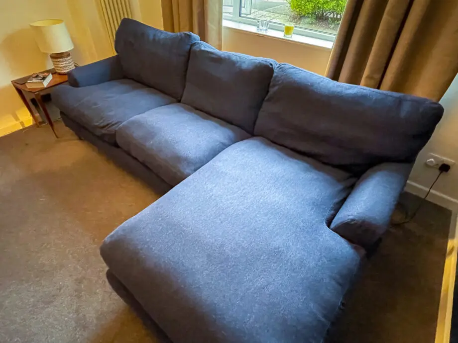 Sofa.com Blue Isla chaise 3 seater