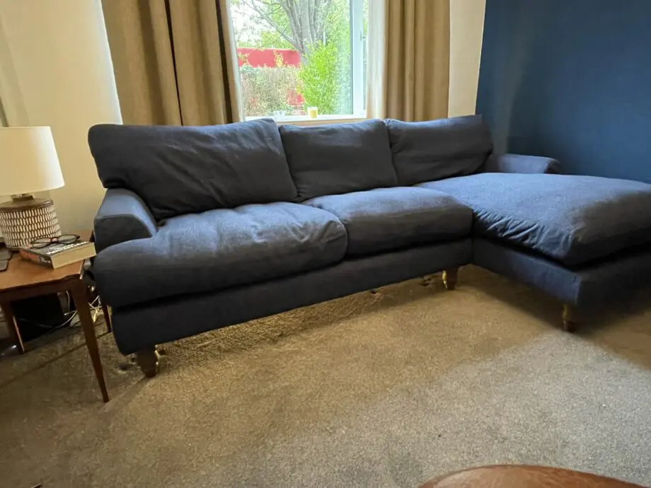 Sofa.com Blue Isla chaise 3 seater