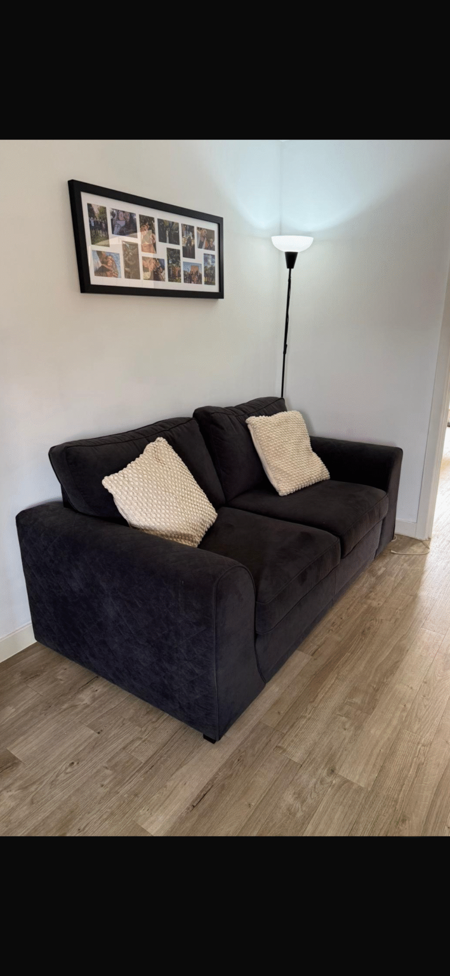 DFS black Orka sofa