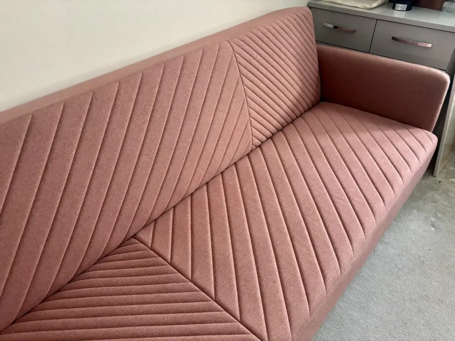 Made.com Dusty Pink Ryson Clic Clack 3 seater sofa bed
