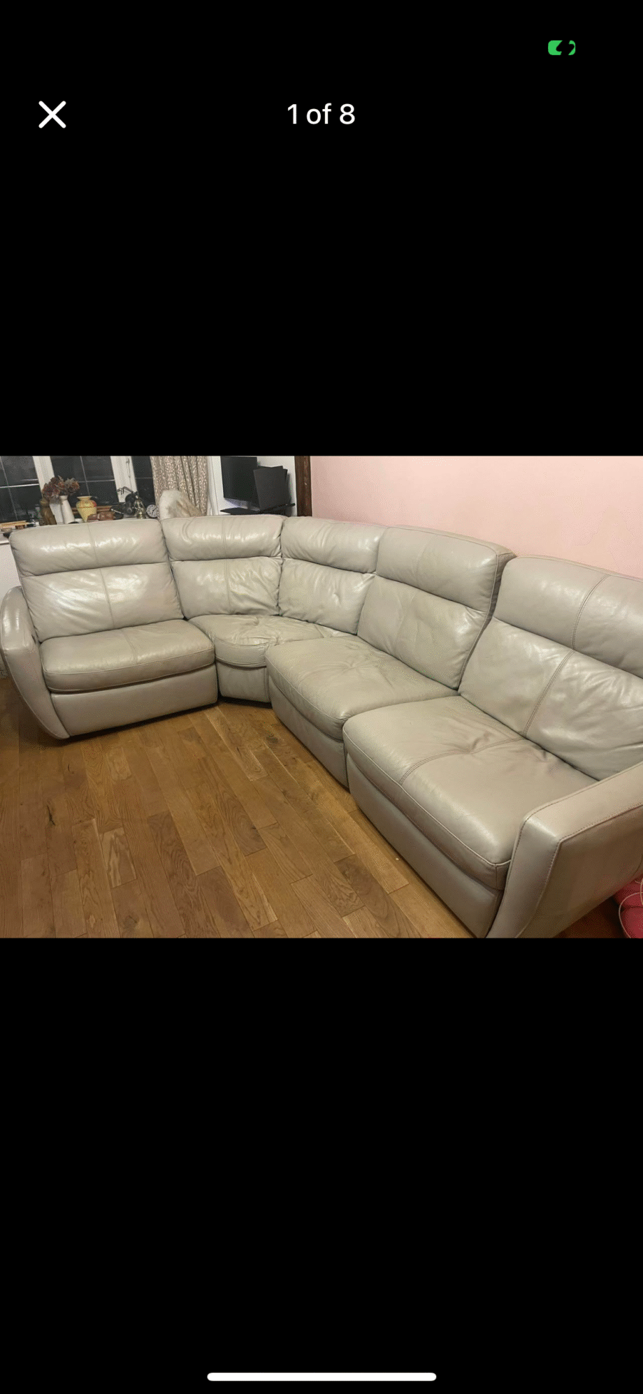 DFS recliner sofa leather