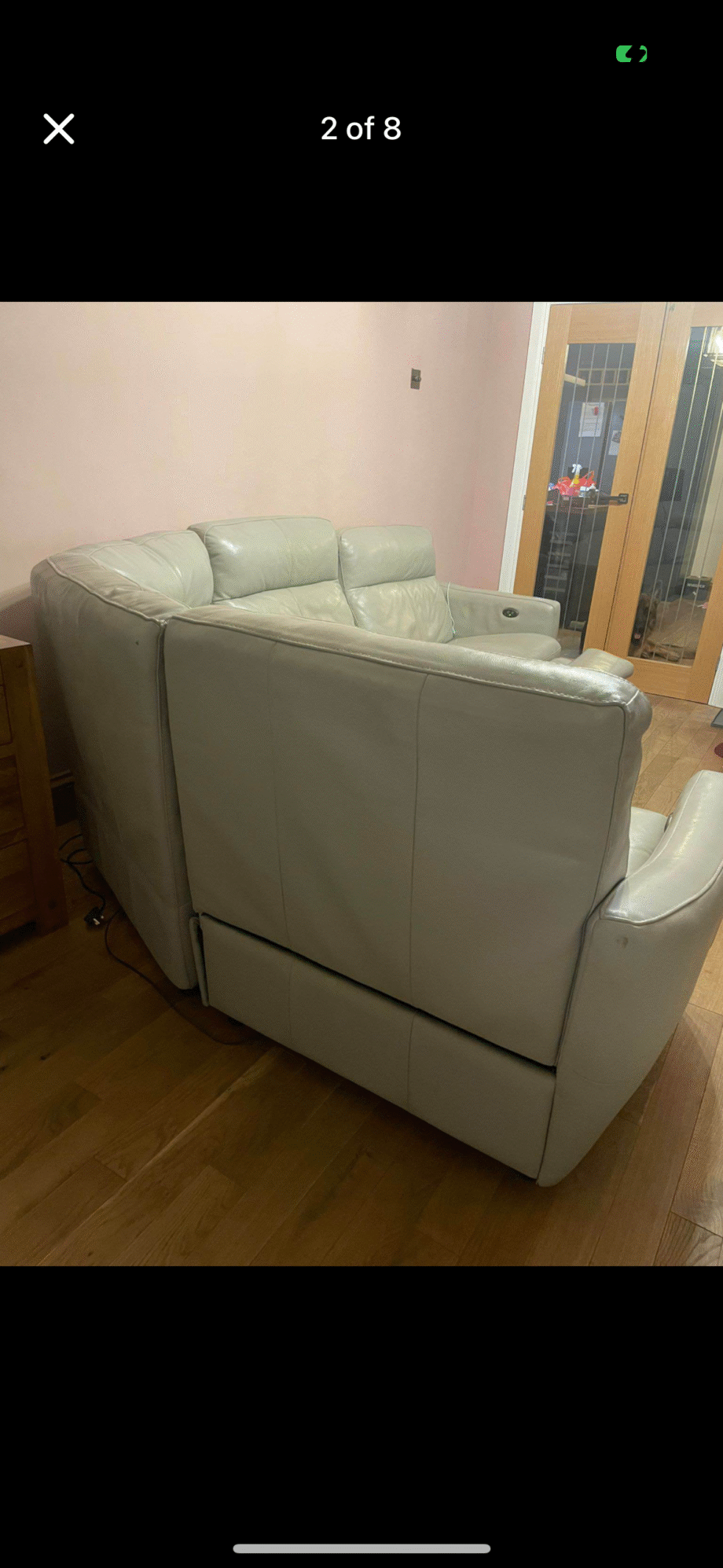 DFS recliner sofa leather