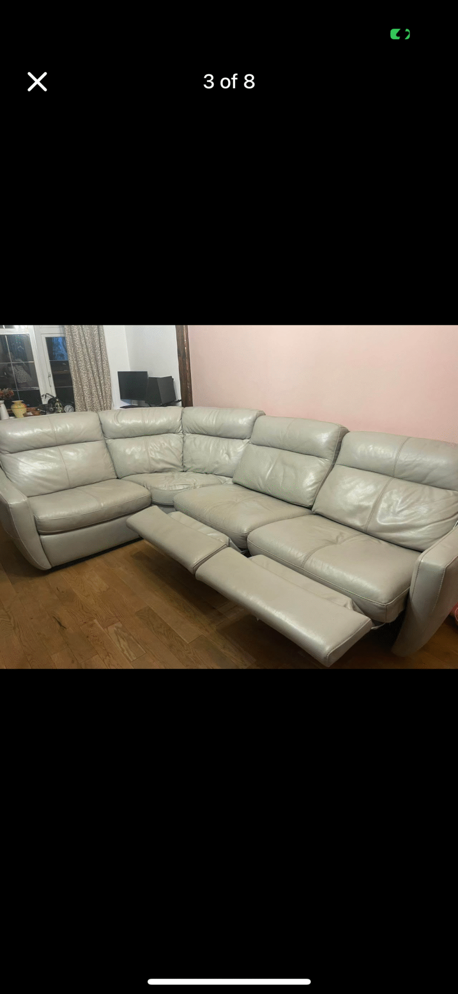 DFS recliner sofa leather
