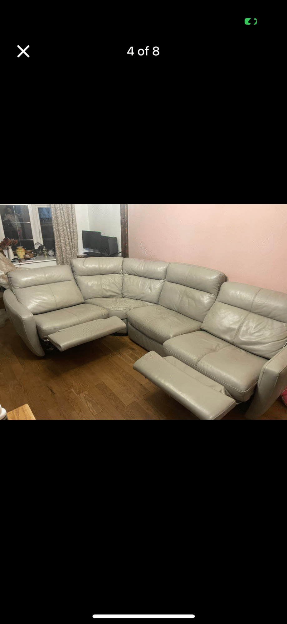 DFS recliner sofa leather