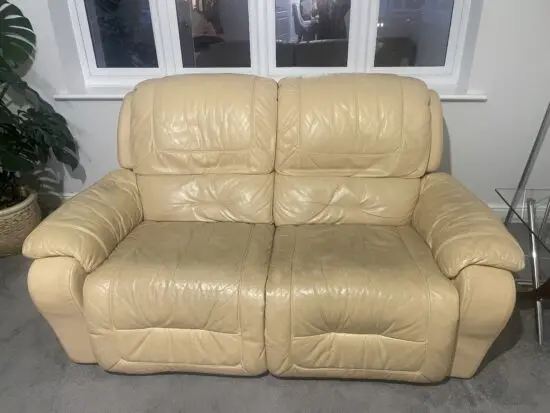 DFS Cream Recliner Sofa