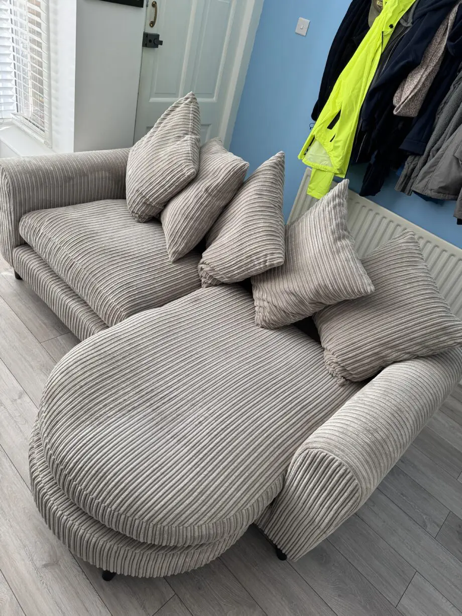 DFS ‘Honey’ range 4 seater lounger in grey