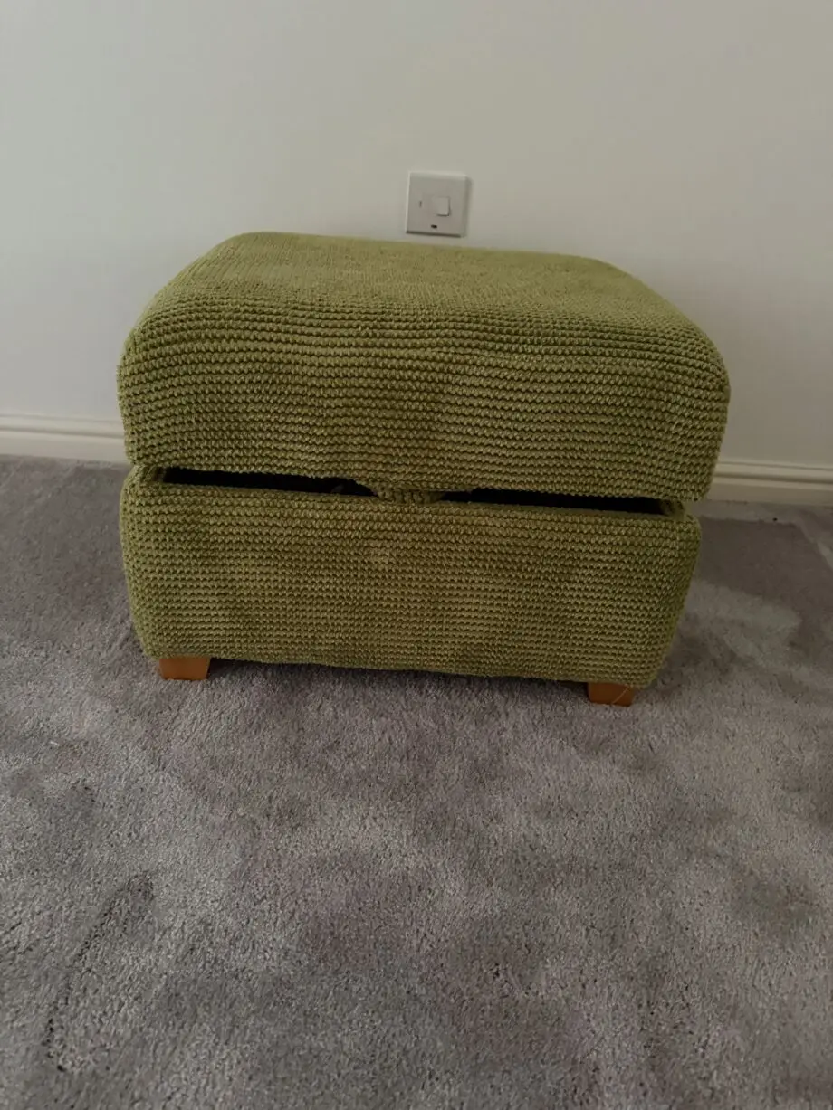 DFS Lime Green Soft Cord Sofa Set - Hardly used, in AS NEW condition