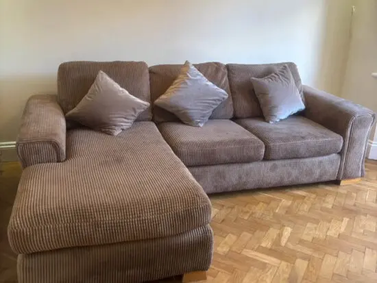 DFS Brown Corner Sofa with Double Sofa Bed