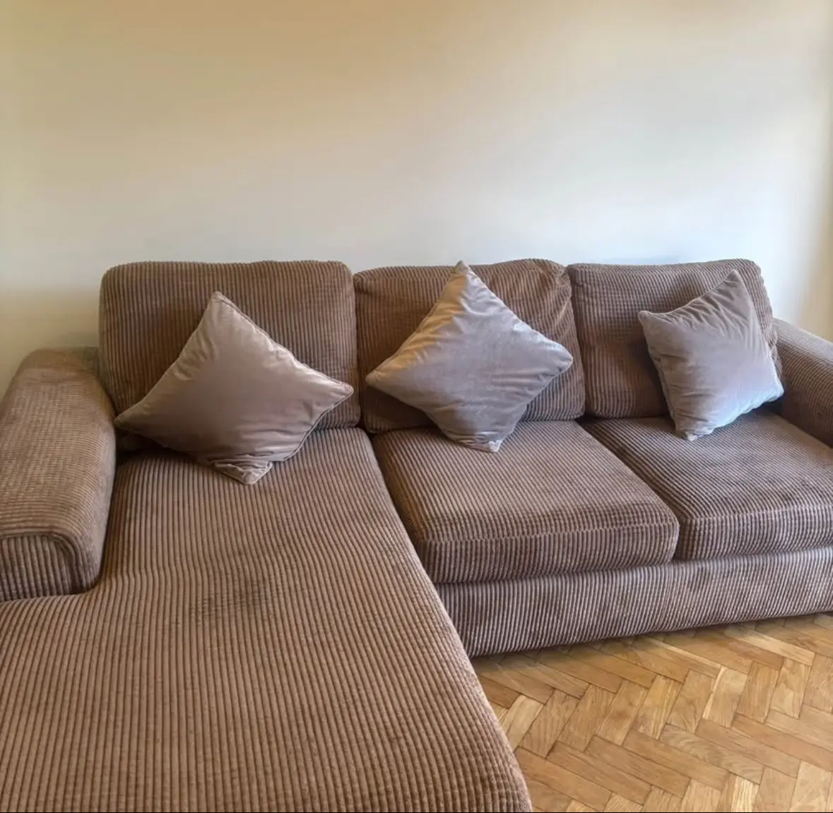 DFS Brown Corner Sofa with Double Sofa Bed